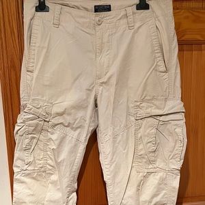 White Polo Jeans Cargo Pants mens